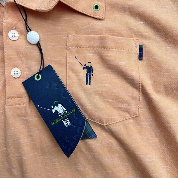 William Murray Shirt Adult 2XL XXL Pink Short Sleeve Casual Golf Polo Men's NWT - Picture 5 of 6